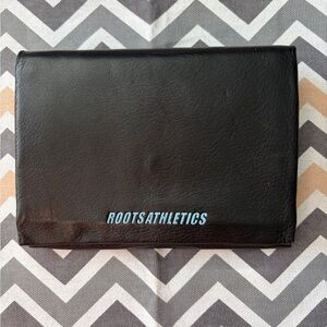 ROOTS Athletics Black Leather Wallet